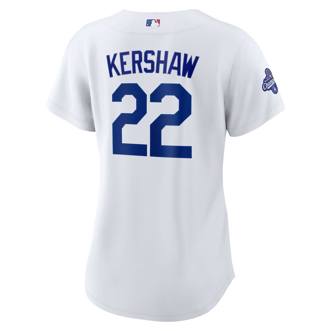 Clayton Kershaw Los Angeles Dodgers Nike Women's Home 2025 World Series Champions Replica Jersey - White