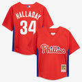 Roy Halladay Philadelphia Phillies Mitchell & Ness Preschool Cooperstown Collection Mesh Batting Practice Jersey - Red