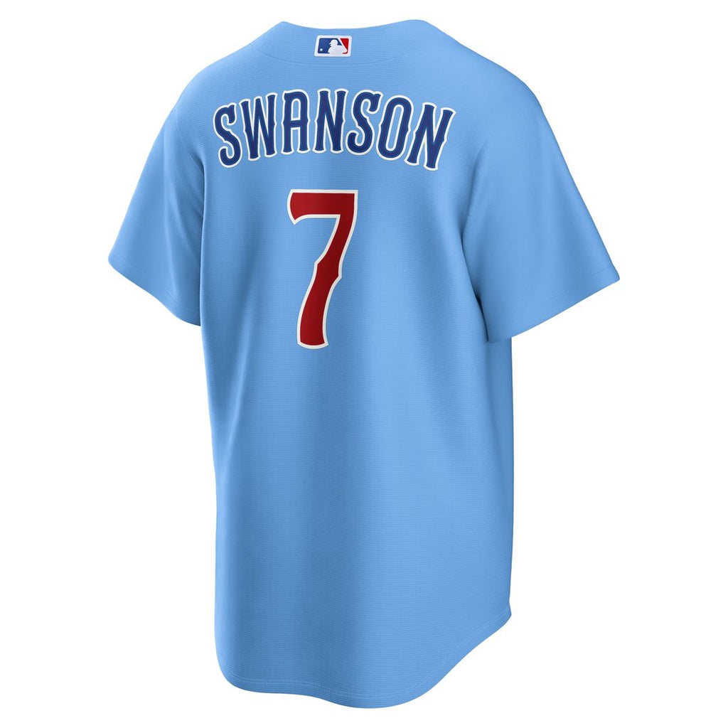 Dansby Swanson Chicago Cubs Nike Alternate Replica Jersey - Light Blue