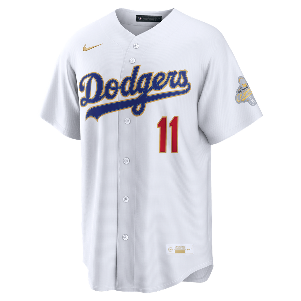 Roki Sasaki Los Angeles Dodgers Nike 2026 Gold Collection Stadium Jersey - White
