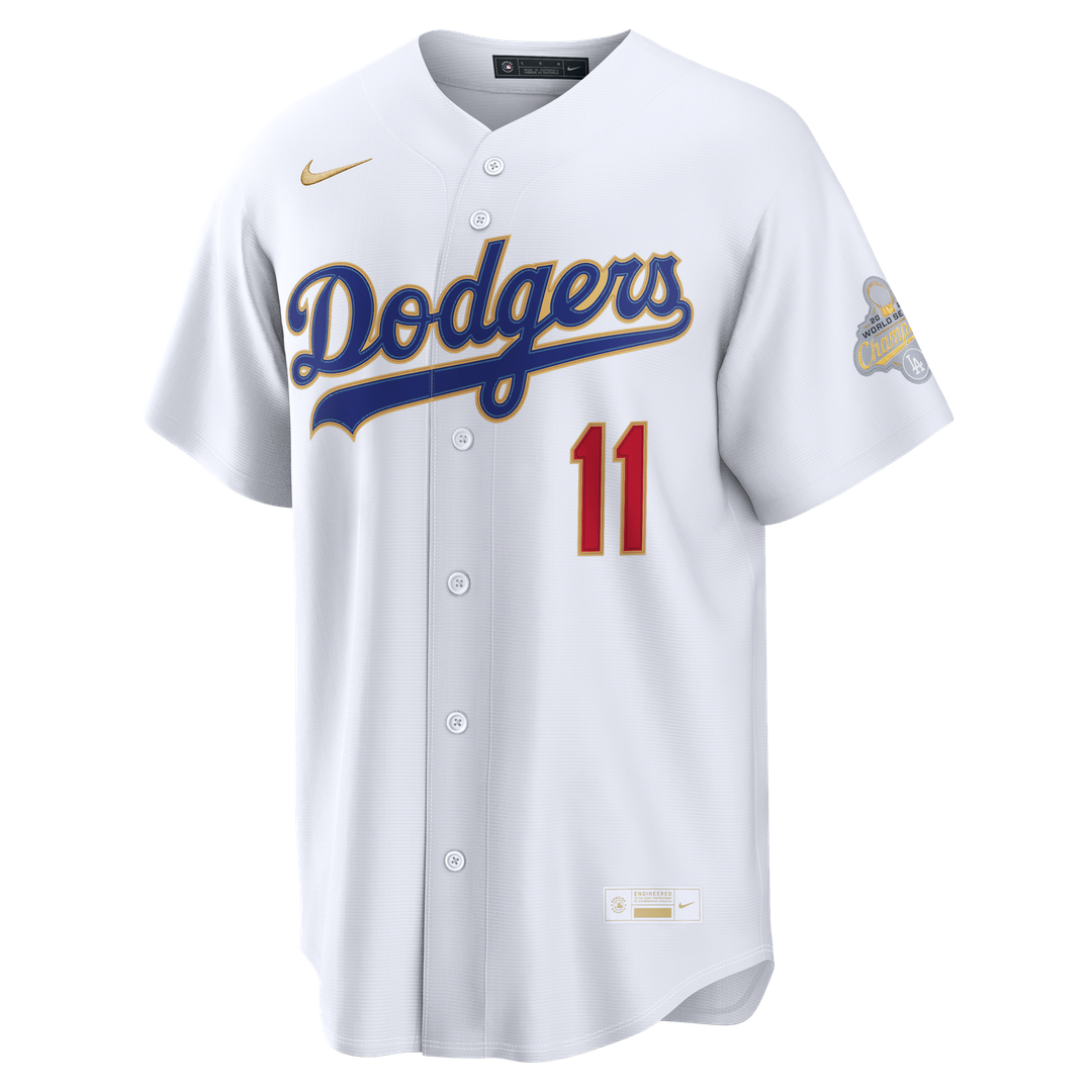 Roki Sasaki Los Angeles Dodgers Nike 2026 Gold Collection Stadium Jersey - White