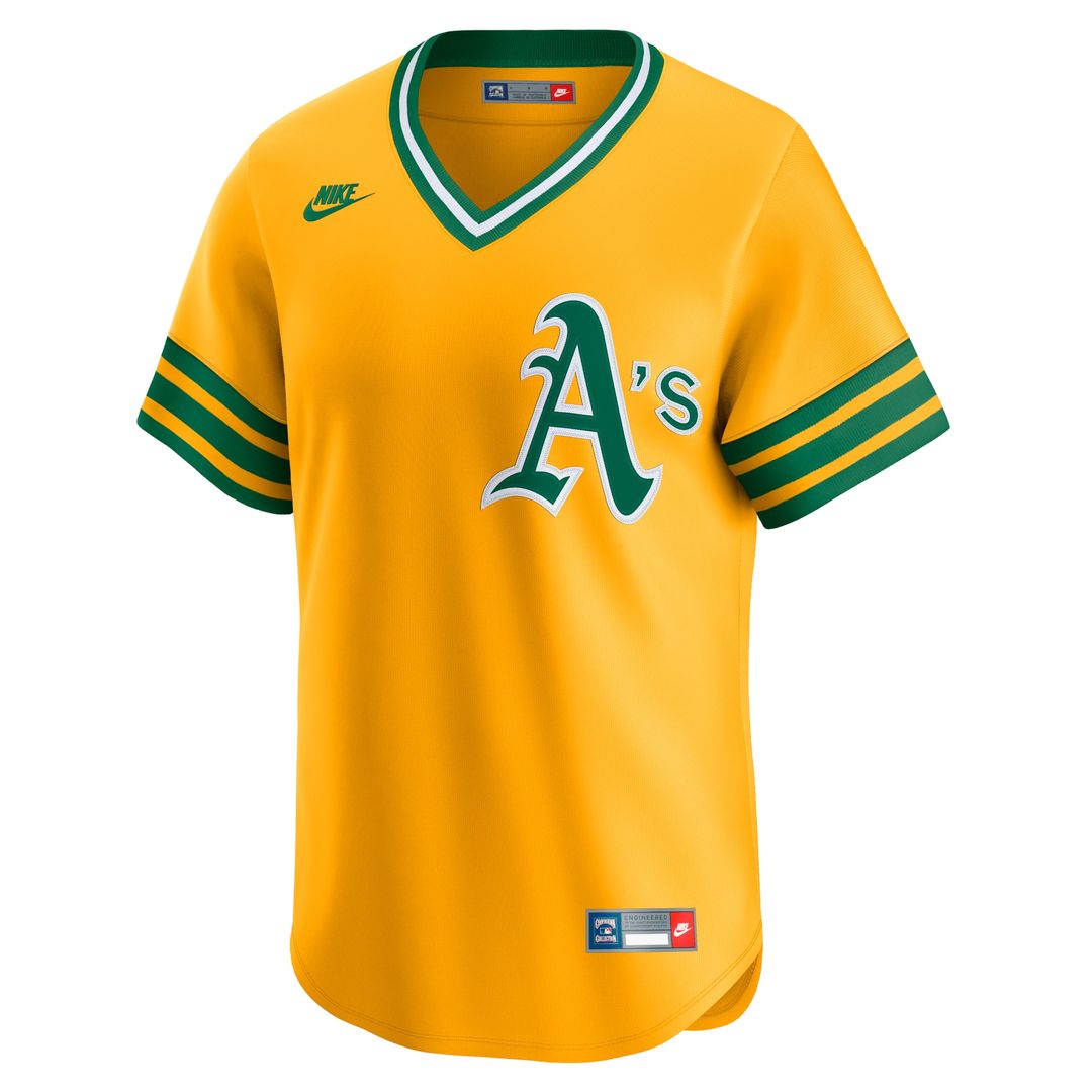 Athletics Nike Cooperstown Collection Limited Jersey - Gold