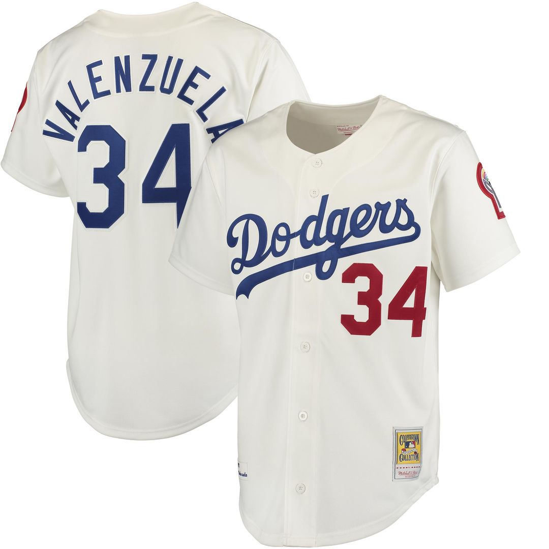 Fernando Valenzuela Los Angeles Dodgers Mitchell & Ness Road 1981 Cooperstown Collection Authentic Jersey - Gray