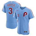 Bryce Harper Philadelphia Phillies Nike Alternate Authentic Sponsor Patch Jersey - Light Blue