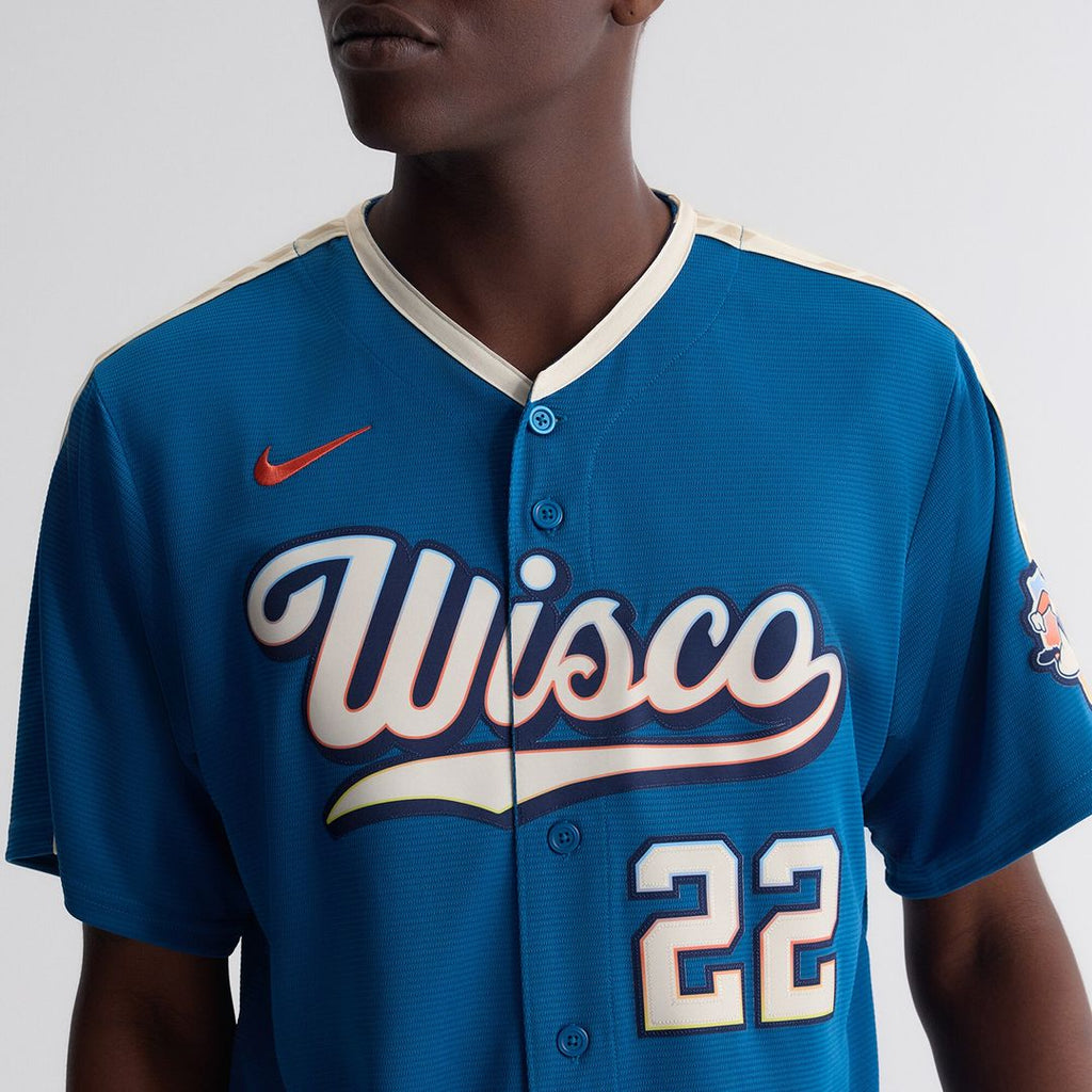 Christian Yelich Milwaukee Brewers Nike 2026 City Connect Stadium Jersey - Mineral Blue