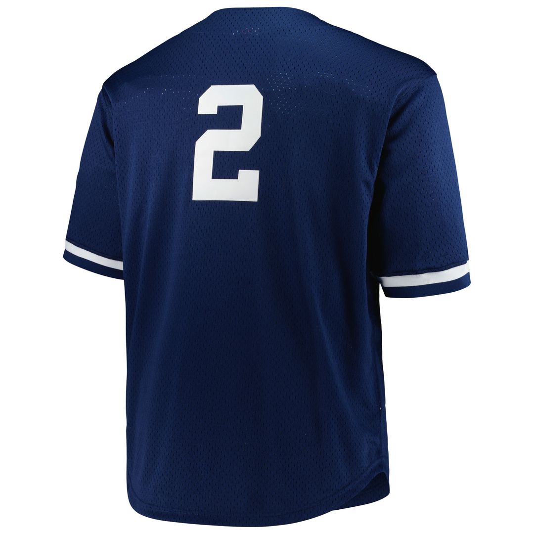 Derek Jeter New York Yankees Mitchell & Ness Big & Tall Cooperstown Mesh Batting Practice Jersey - Navy