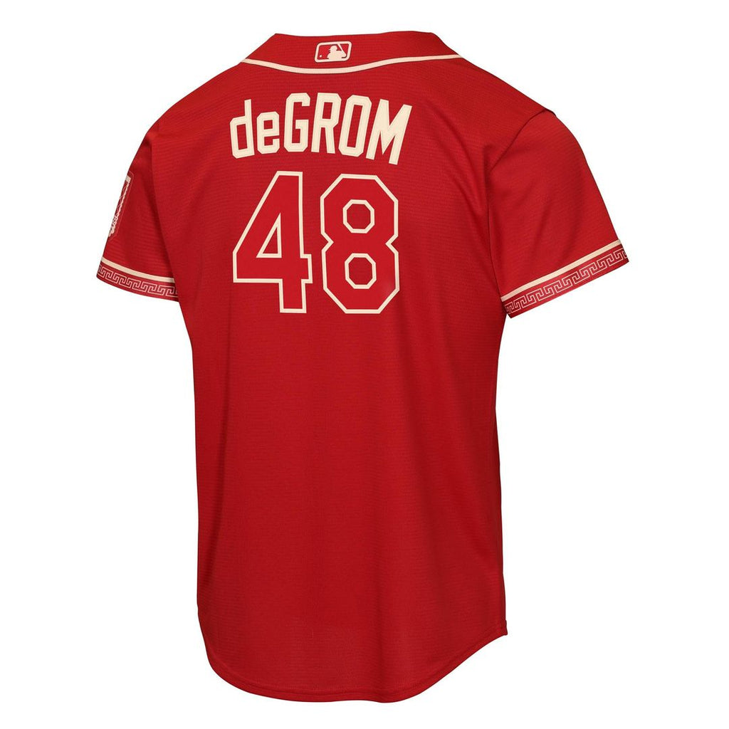 Jacob deGrom Texas Rangers Nike Youth 2026 City Connect Stadium Jersey - Red