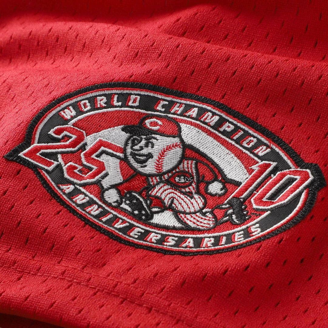 Barry Larkin Cincinnati Reds Mitchell & Ness Throwback Cooperstown Mesh Batting Practice Jersey - Red