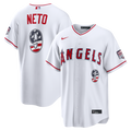 Zach Neto Los Angeles Angels Nike USA 250 Fourth of July  Stadium Jersey - White