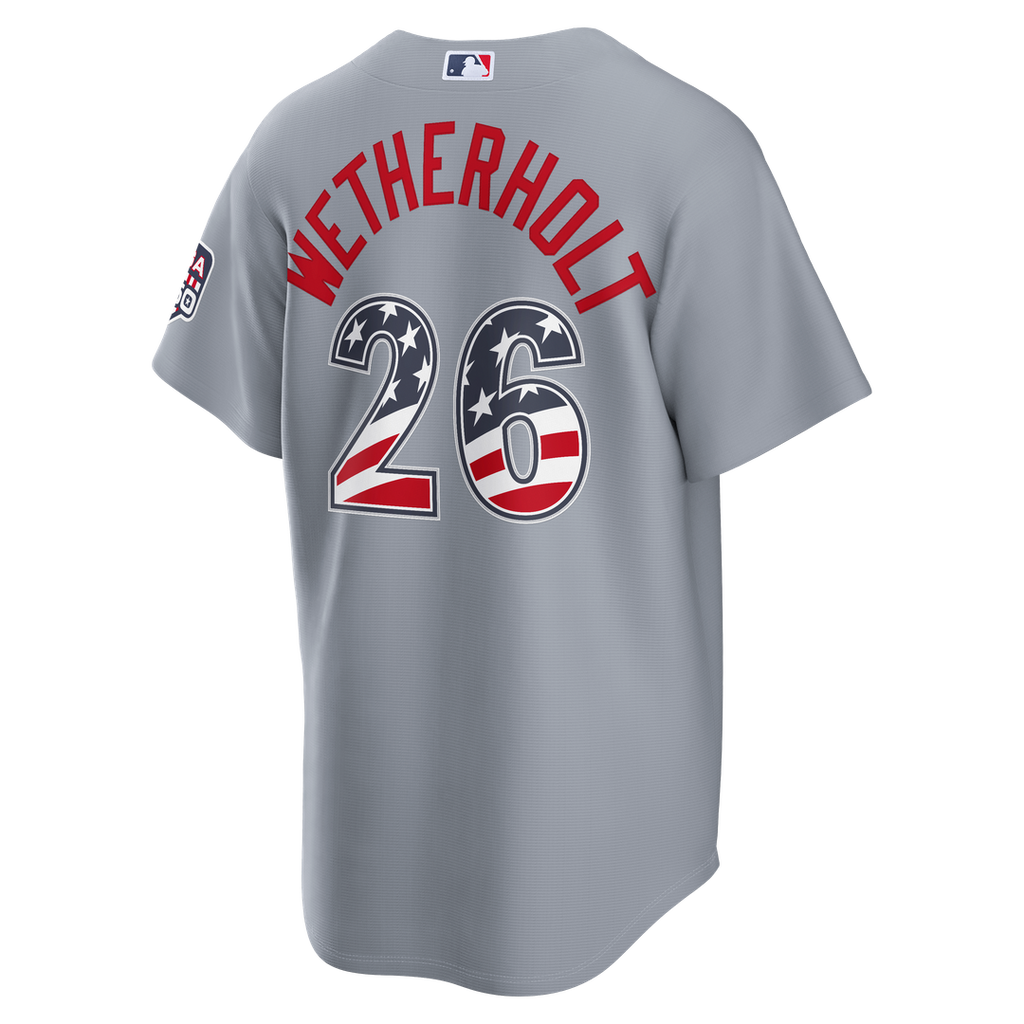 JJ Wetherholt St. Louis Cardinals Nike USA 250 Fourth of July Road Stadium Jersey - Gray