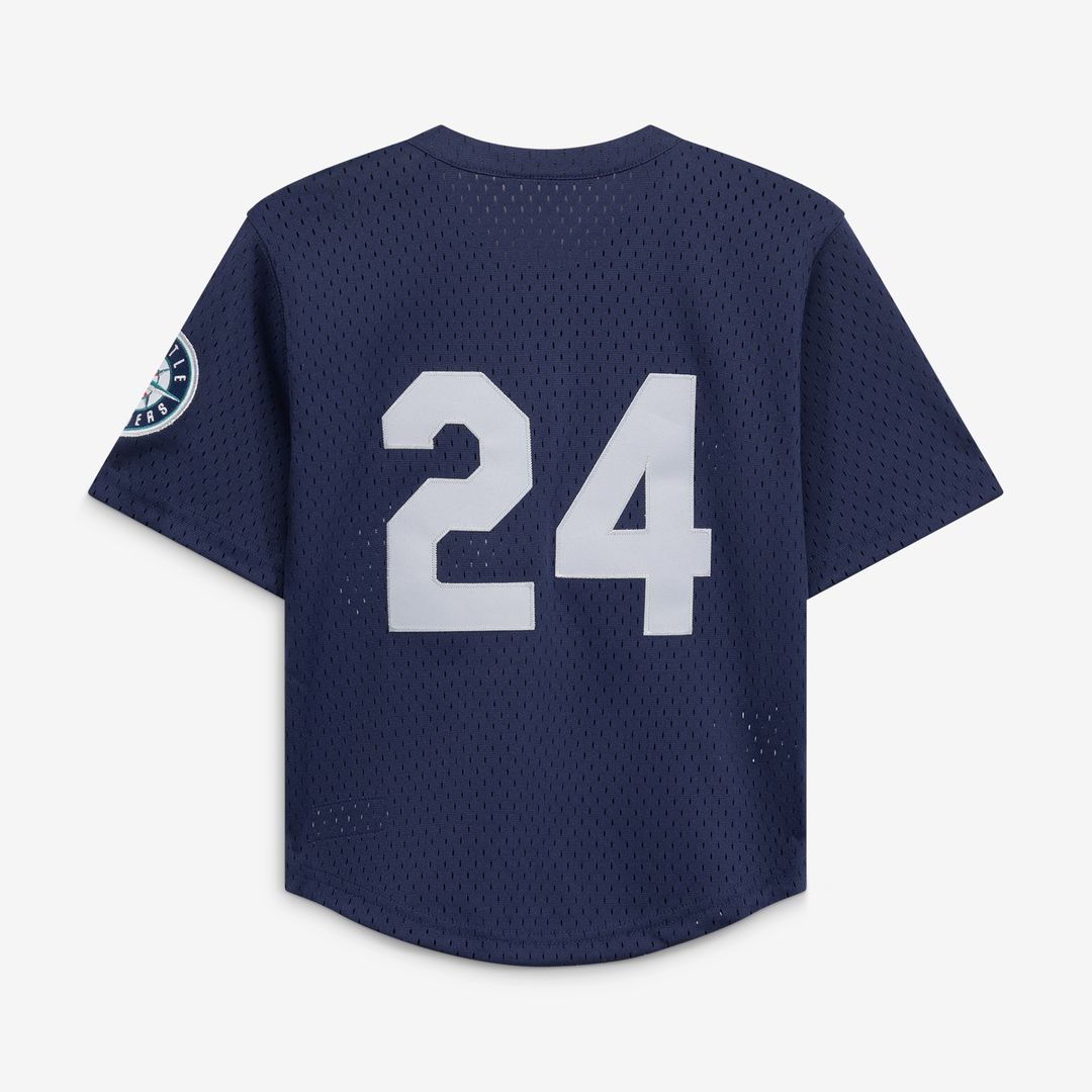 Ken Griffey Jr. Seattle Mariners Mitchell & Ness Preschool Cooperstown Collection Mesh Batting Practice Jersey - Navy