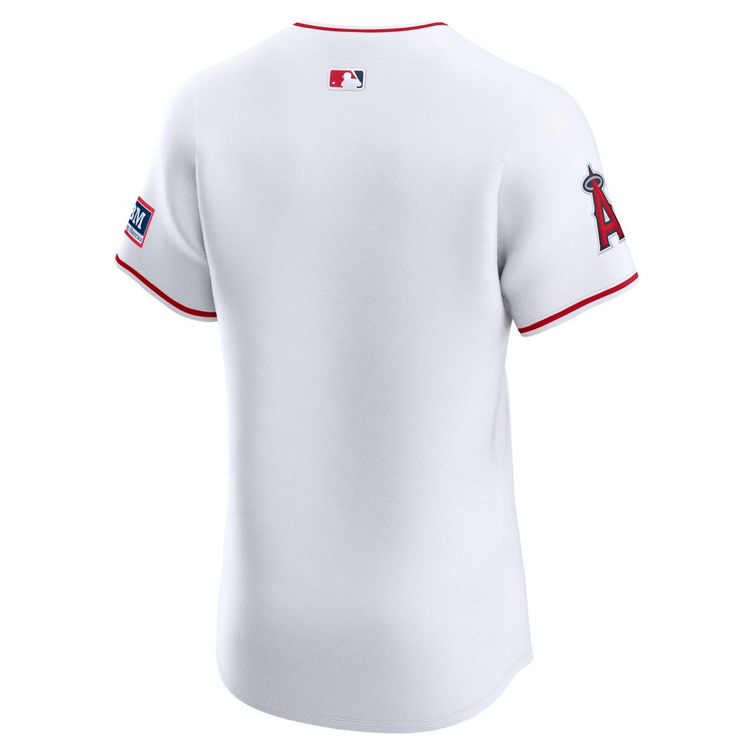 Los Angeles Angels Nike Home Elite Patch Jersey - White
