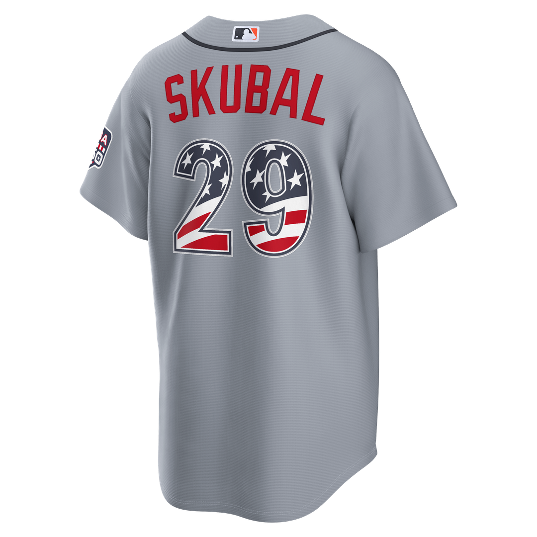 Tarik Skubal Detroit Tigers Nike USA 250 Fourth of July Road Stadium Jersey - Gray