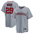 James Wood Washington Nationals Nike Road Replica Jersey - Gray