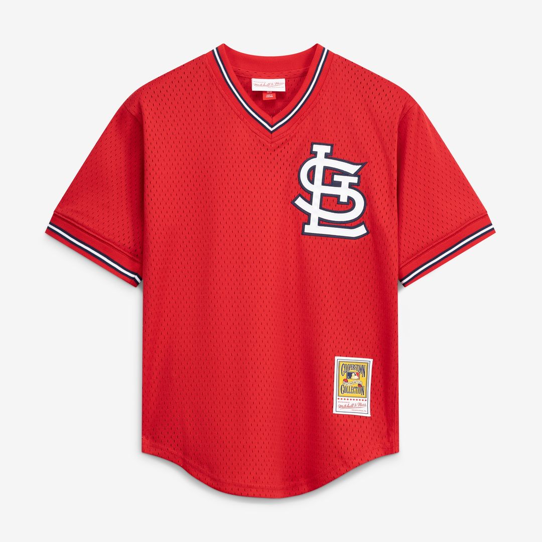 Ozzie Smith St. Louis Cardinals Mitchell & Ness Authentic Batting Practice Jersey - Scarlet