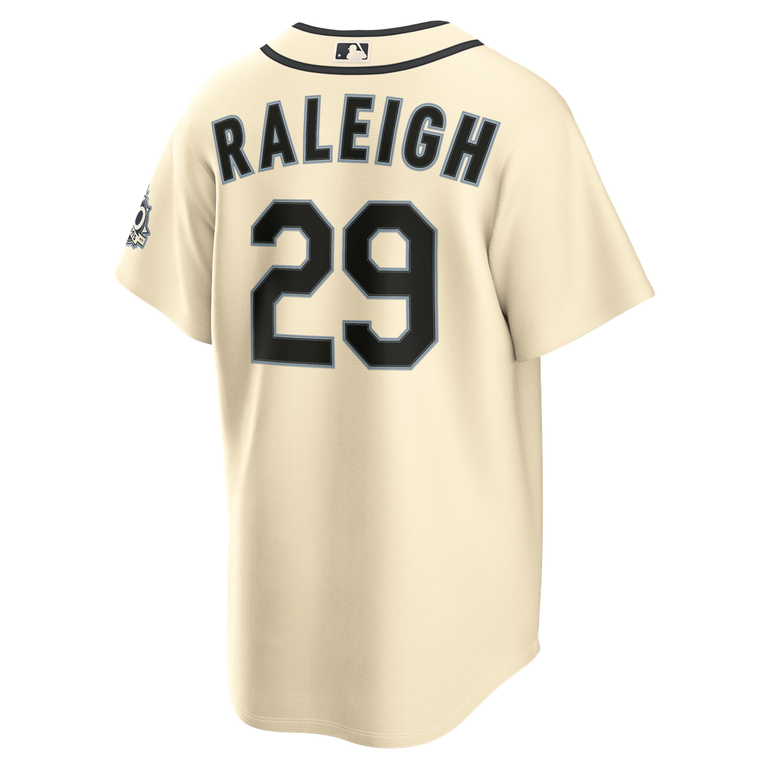 Cal Raleigh Seattle Mariners Nike Alternate Stadium Jersey - Cream