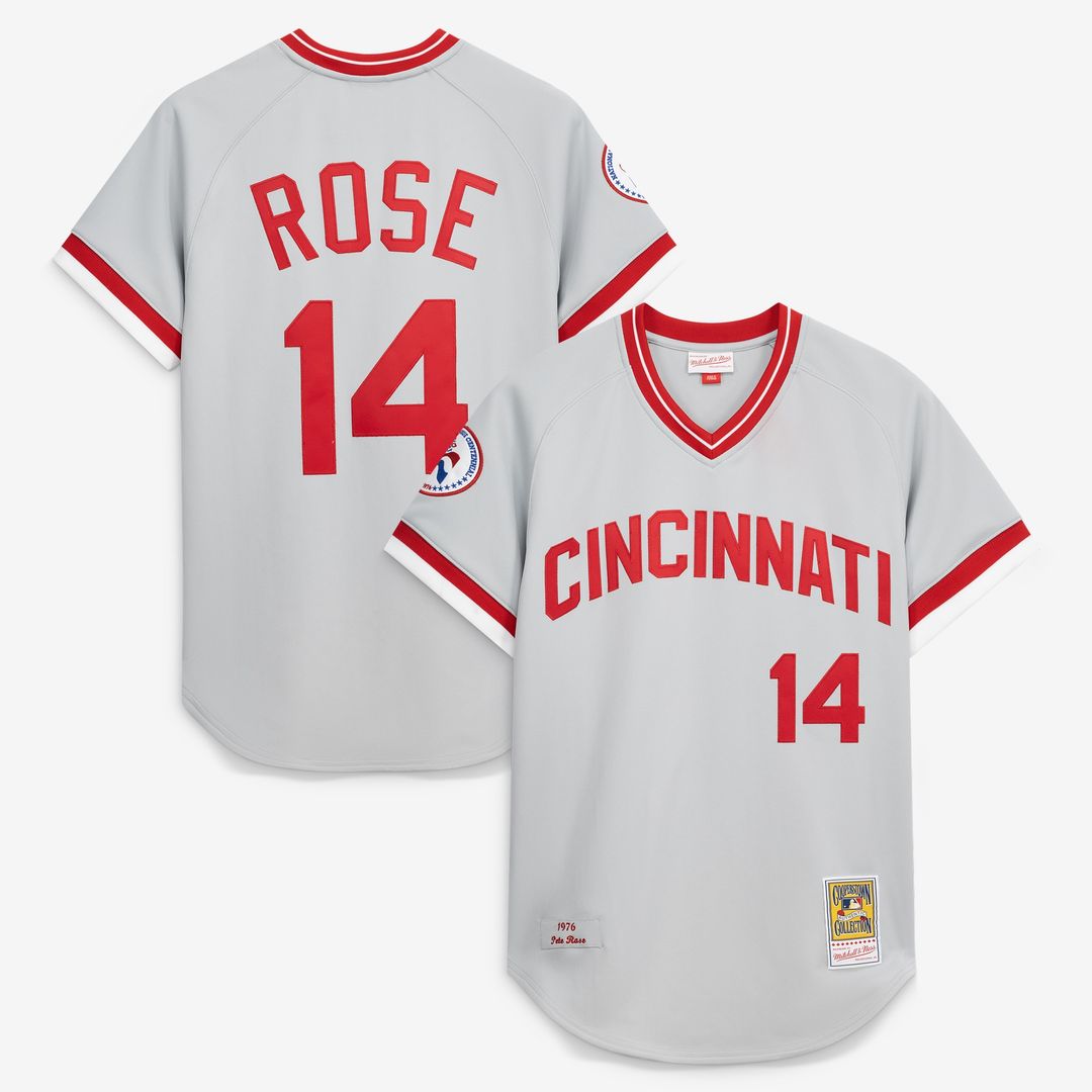 Pete Rose Cincinnati Reds Mitchell & Ness 1976 Authentic Jersey - Gray