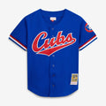 Ryne Sandberg Chicago Cubs Mitchell & Ness Cooperstown Collection 1996 Mesh Batting Practice Button-Up Jersey - Royal
