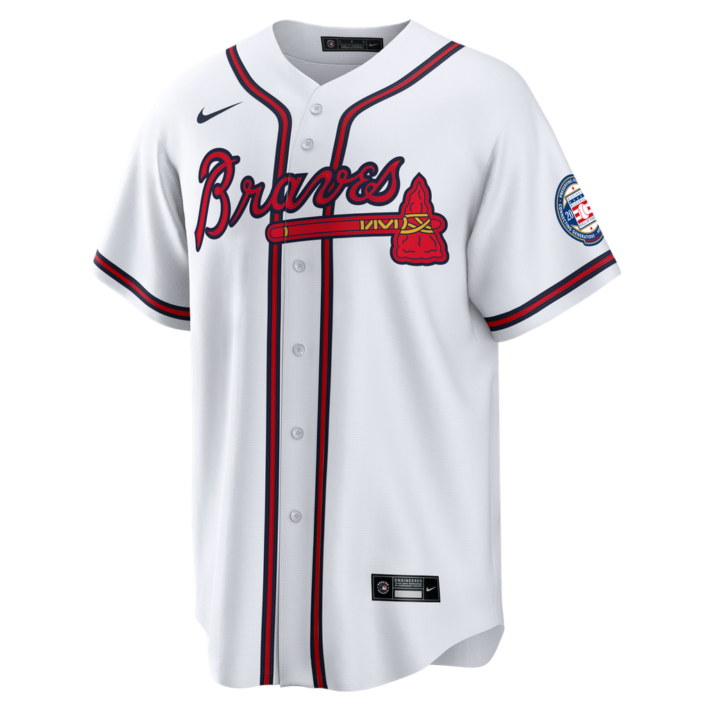 Andruw Jones Atlanta Braves Nike Home Replica 2026 Hall of Fame Patch Jersey - White