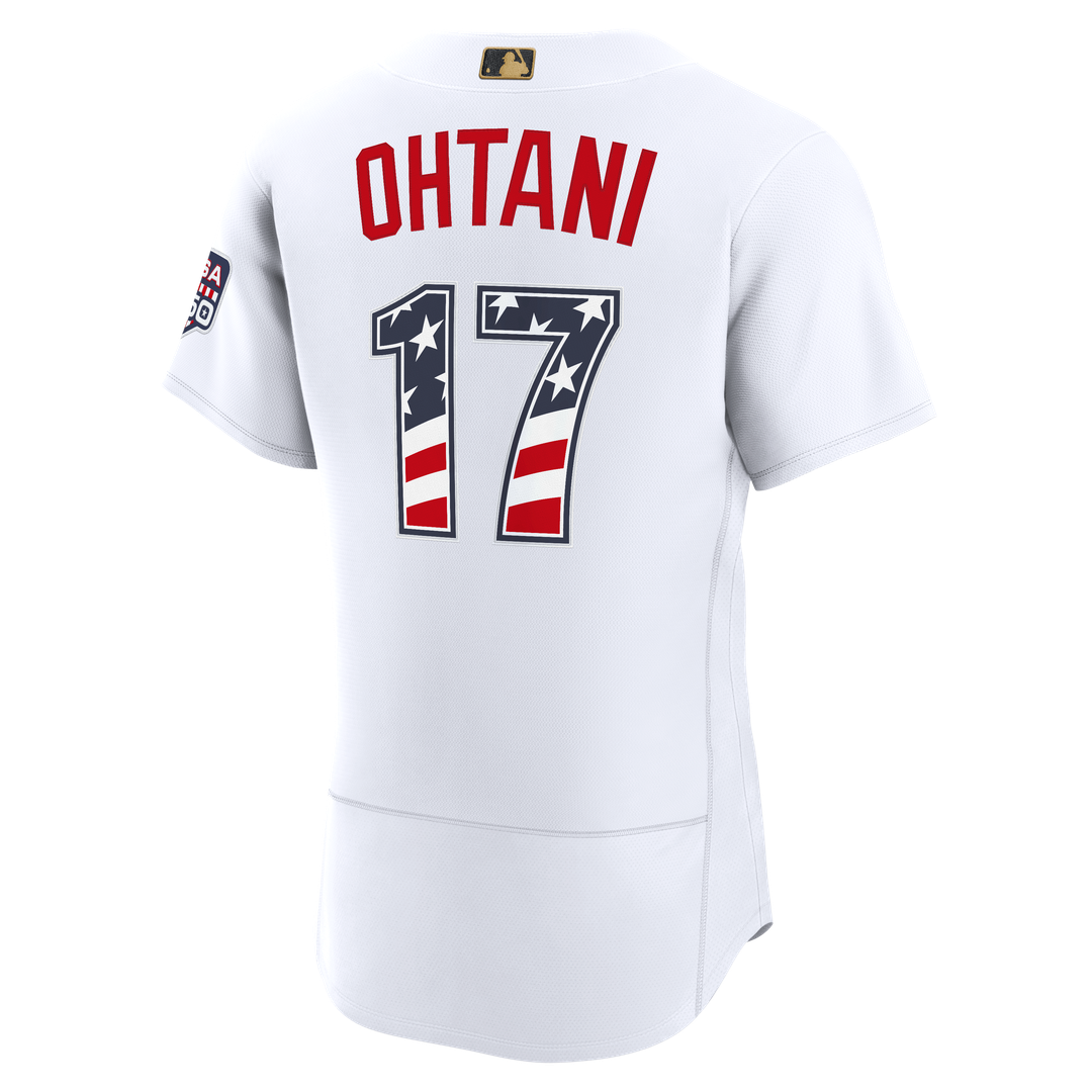 Shohei Ohtani Los Angeles Dodgers Nike USA 250 Fourth of July Home Authentic Jersey - White