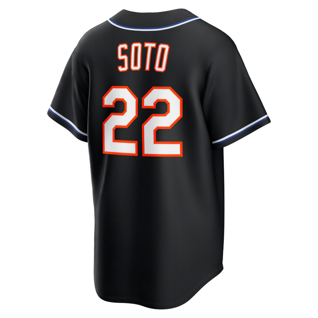 Juan Soto New York Mets Nike Fashion Replica Black Out Jersey