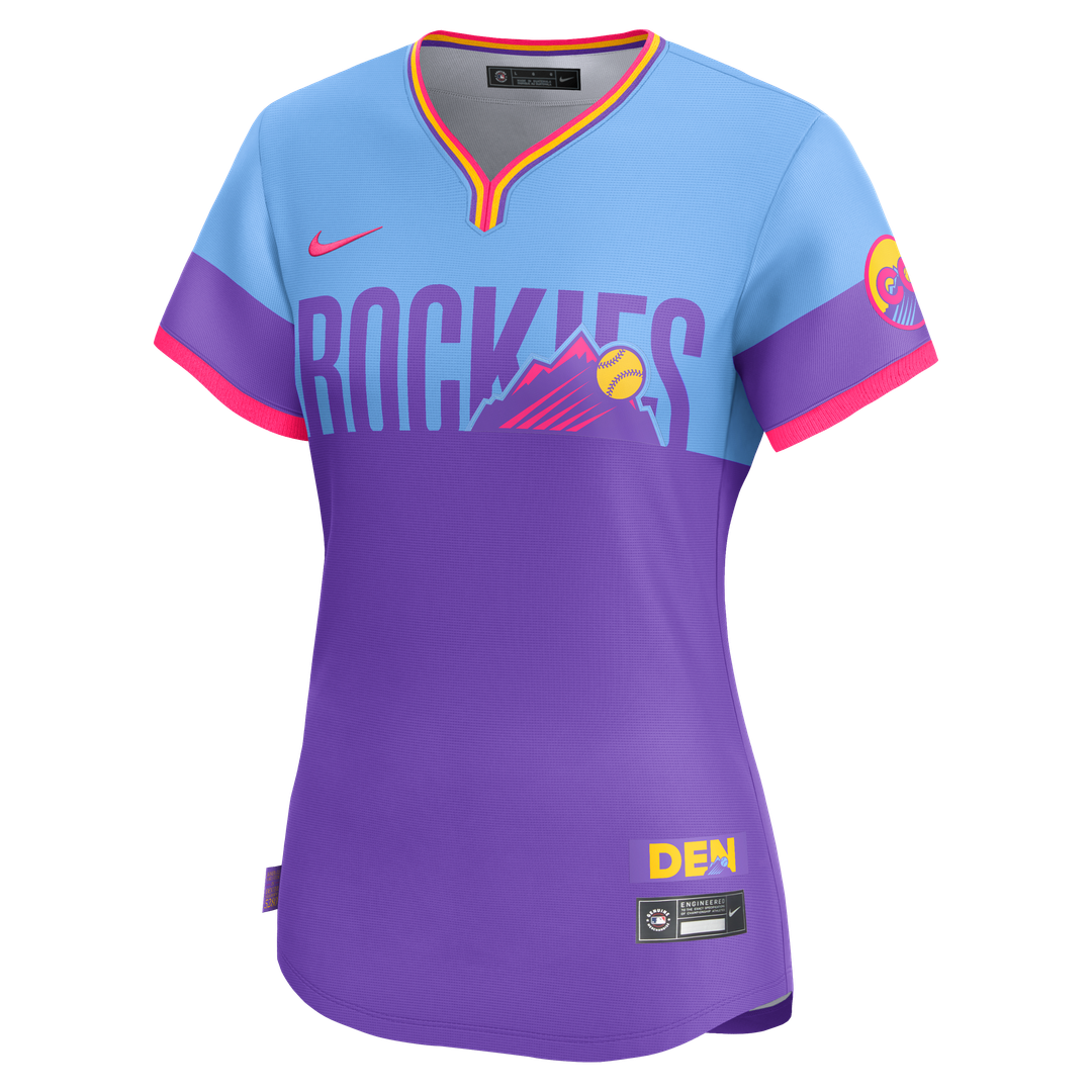 Colorado Rockies Nike Women's 2025 City Connect Limited Jersey - Purple/Light Blue