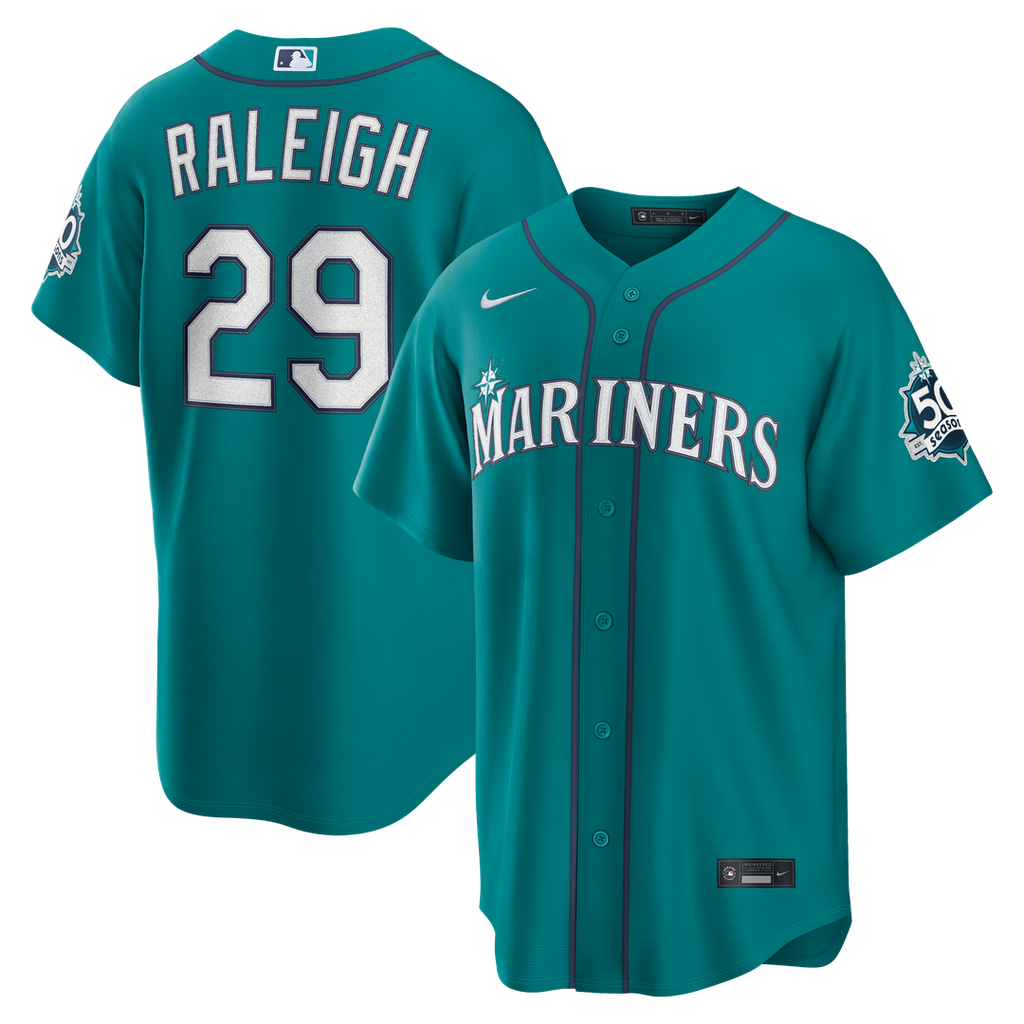 Cal Raleigh Seattle Mariners Nike Alternate Stadium Jersey - Cream