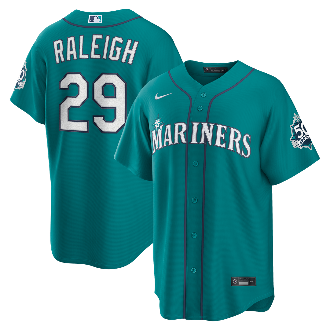 Cal Raleigh Seattle Mariners Nike Alternate Stadium Jersey - Cream