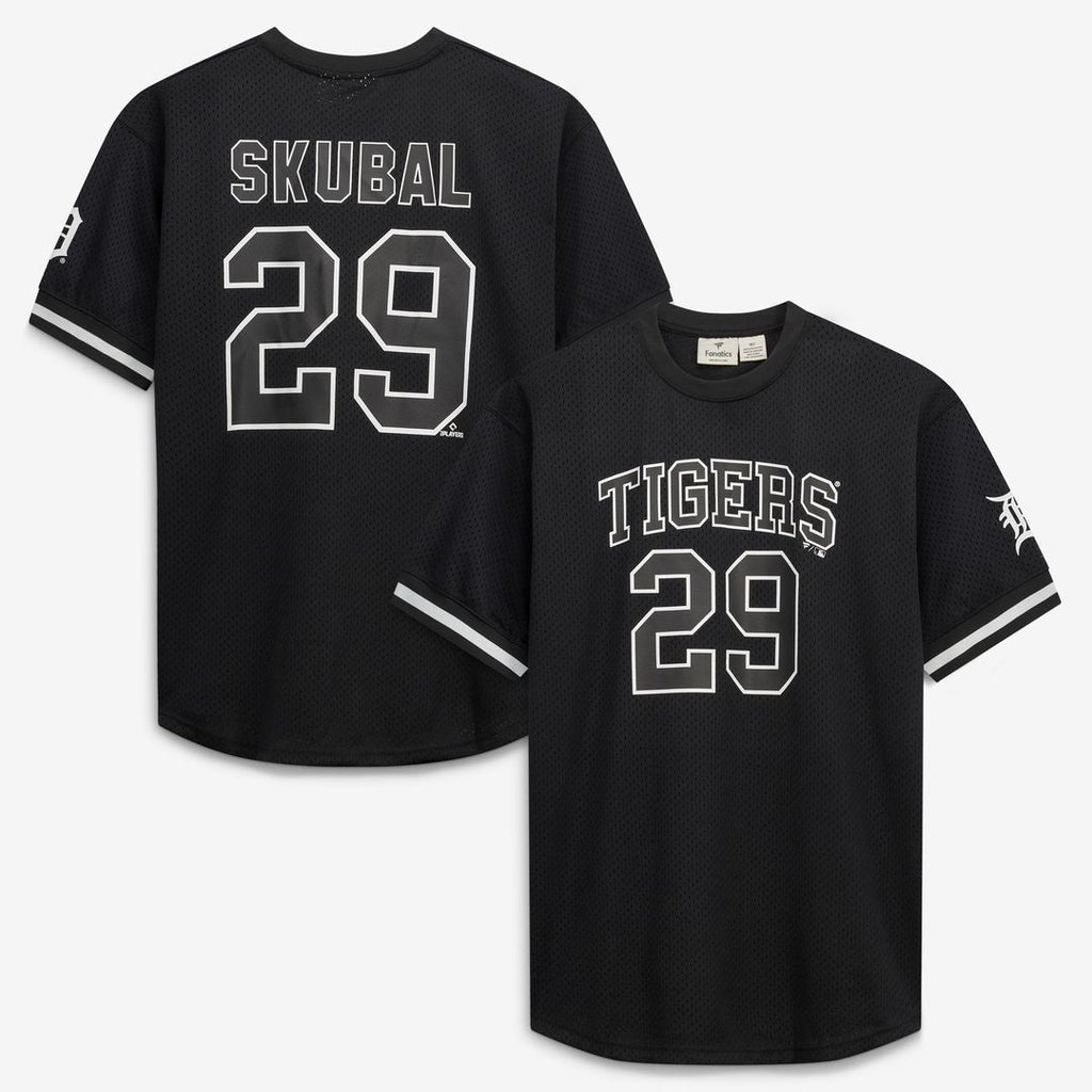 Tarik Skubal Detroit Tigers Fanatics Big & Tall Heavyweight Mesh Jersey - Black/White