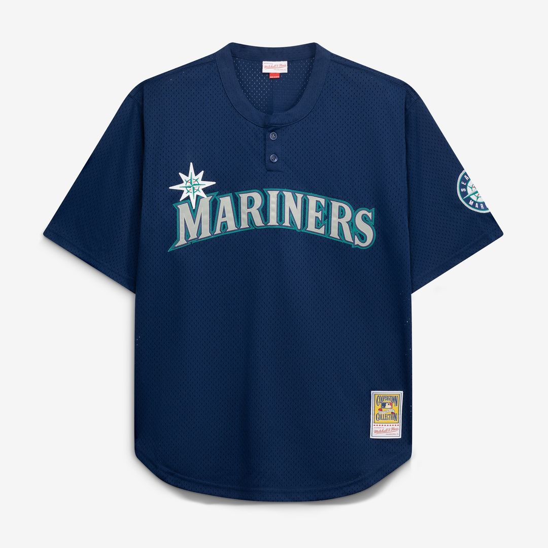 Ken Griffey Jr. Seattle Mariners Mitchell & Ness Big & Tall Cooperstown Collection Mesh Batting Practice Jersey - Royal
