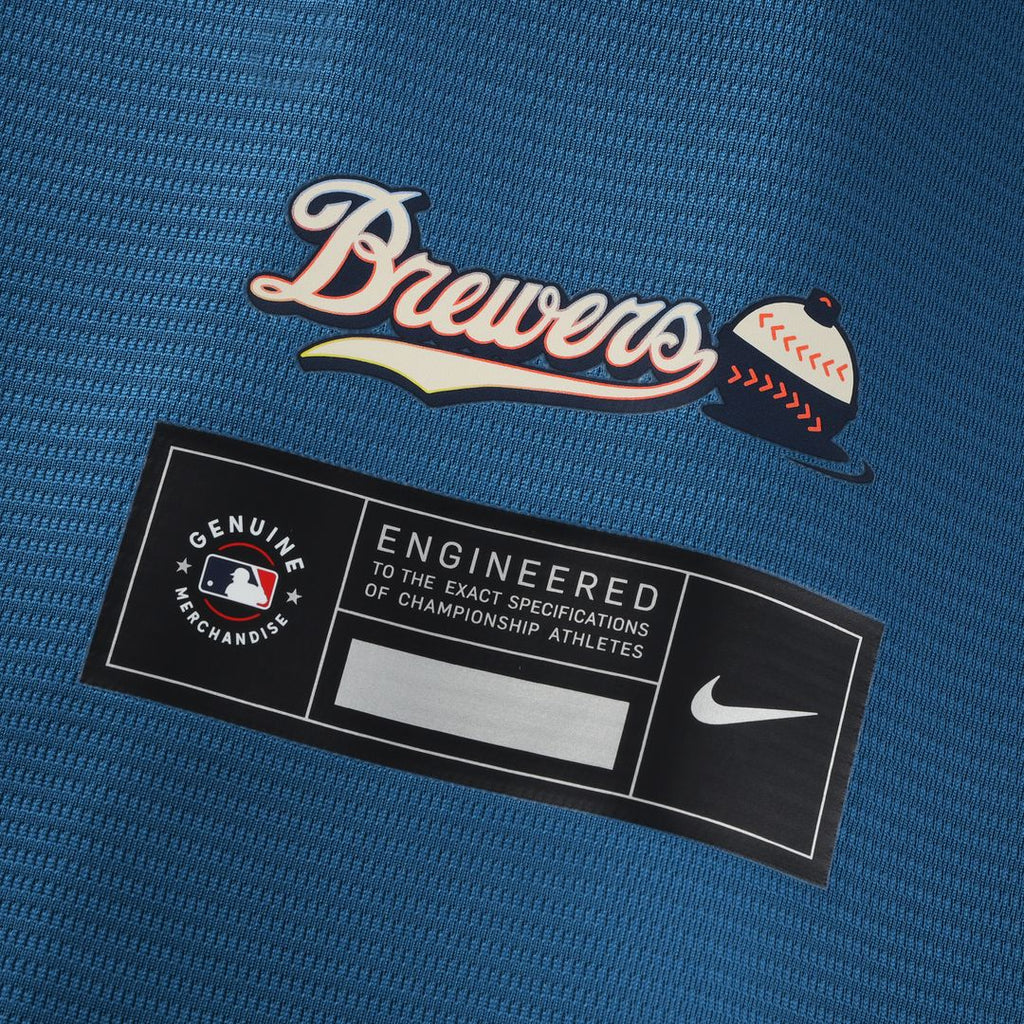 Christian Yelich Milwaukee Brewers Nike 2026 City Connect Stadium Jersey - Mineral Blue