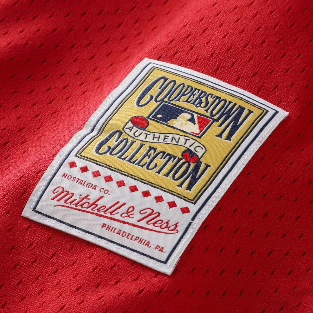 Barry Larkin Cincinnati Reds Mitchell & Ness Cooperstown Collection Mesh Batting Practice Button-Up Jersey - Black