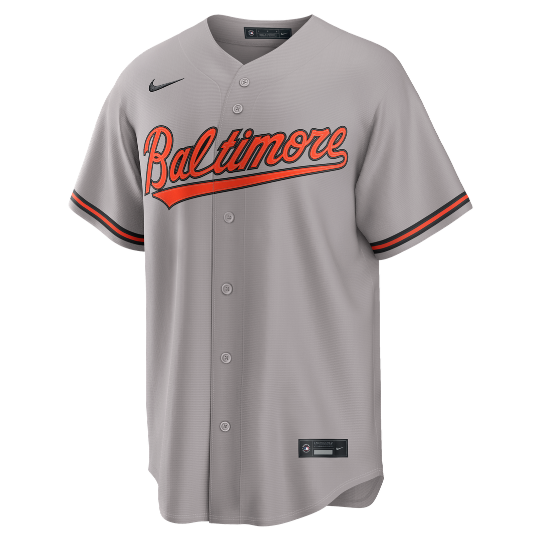 Gunnar Henderson Baltimore Orioles Nike Road Replica Jersey - Gray