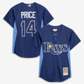 David Price Tampa Bay Rays Mitchell & Ness Authentic Batting Practice Jersey - Blue