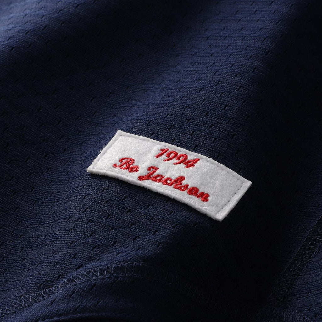 Bo Jackson California Angels Mitchell & Ness Cooperstown Collection Mesh Batting Practice Button-Up Jersey - Navy