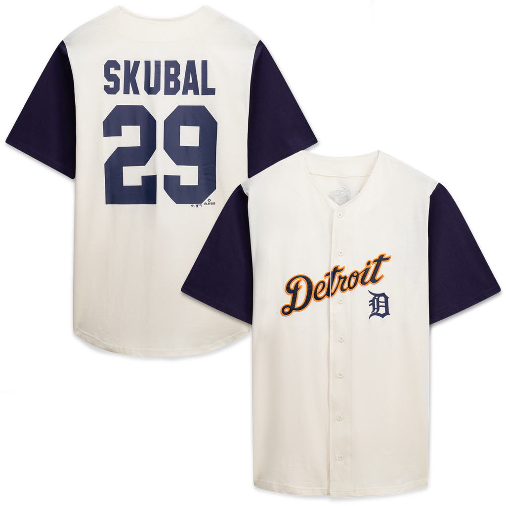 Detroit Tigers Profile Big & Tall Two-Color Fashion Jersey - Cream/Navy