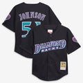 Randy Johnson Arizona Diamondbacks Mitchell & Ness Youth Cooperstown Collection Mesh Batting Practice Jersey - Black
