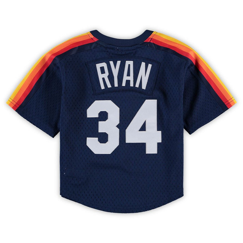 Nolan Ryan Houston Astros Mitchell & Ness Preschool & Toddler Cooperstown Collection Mesh Batting Practice Jersey - Navy