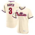 Bryce Harper Philadelphia Phillies Nike Alternate Authentic Sponsor Patch Jersey - Cream