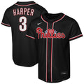 Bryce Harper Philadelphia Phillies Nike Youth Fashion Replica Player Jersey - Black