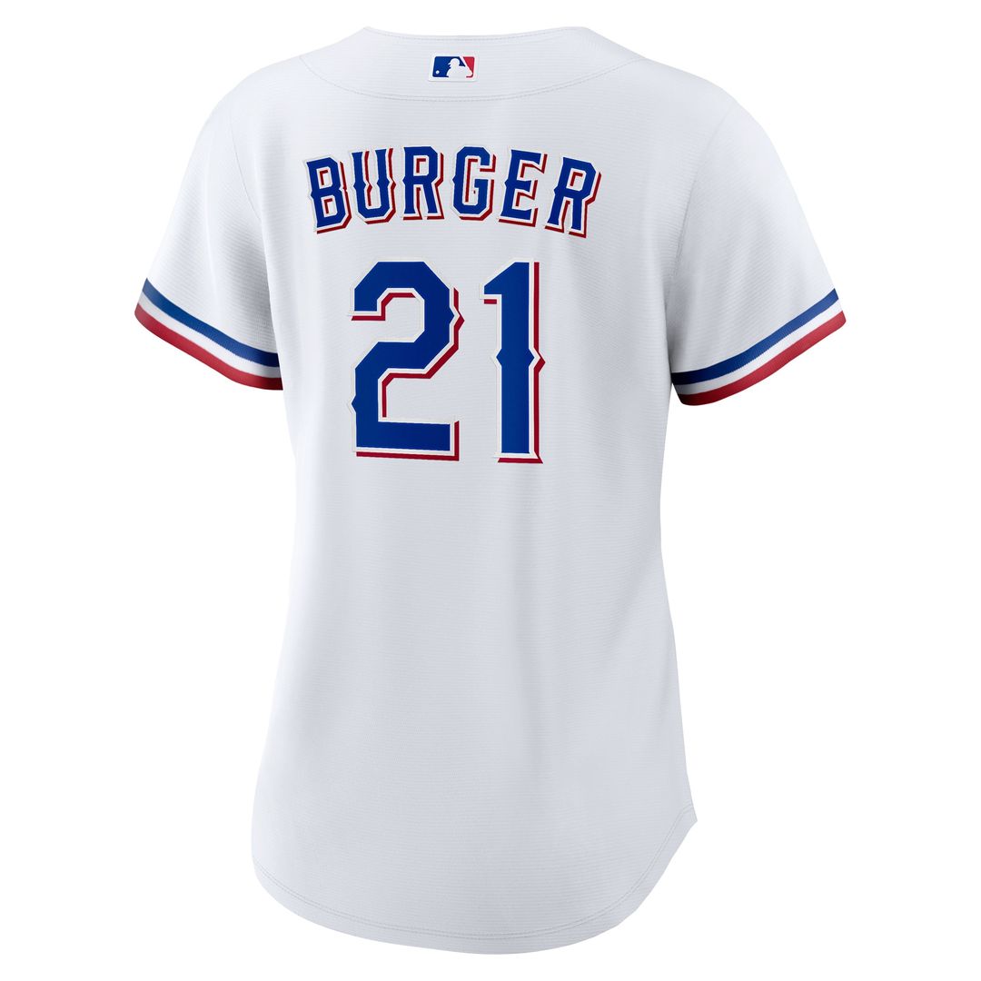 Jake Burger Texas Rangers Nike Women's Home Replica Jersey - White