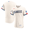 Los Angeles Dodgers Nike City Connect Authentic Sponsor Patch Jersey - Cream