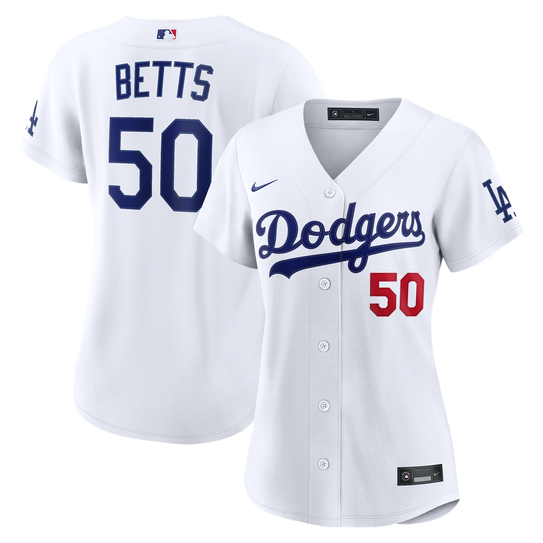 Mookie Betts Los Angeles Dodgers Nike Women's Home Stadium Jersey - White