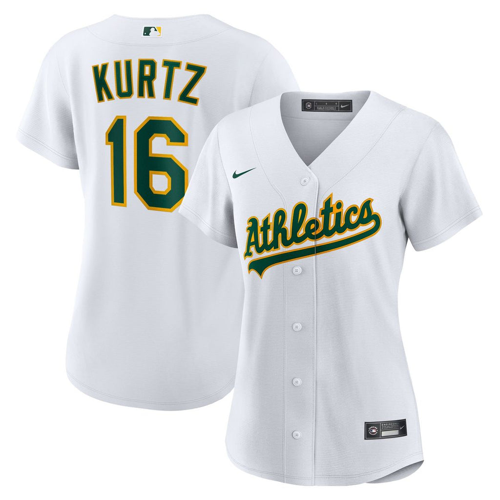 Nick Kurtz Athletics Nike Women's Home Replica Player Jersey - White
