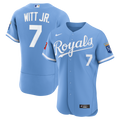 Bobby Witt Jr. Kansas City Royals Nike Alternate Authentic Sponsor Patch Jersey - Light Blue