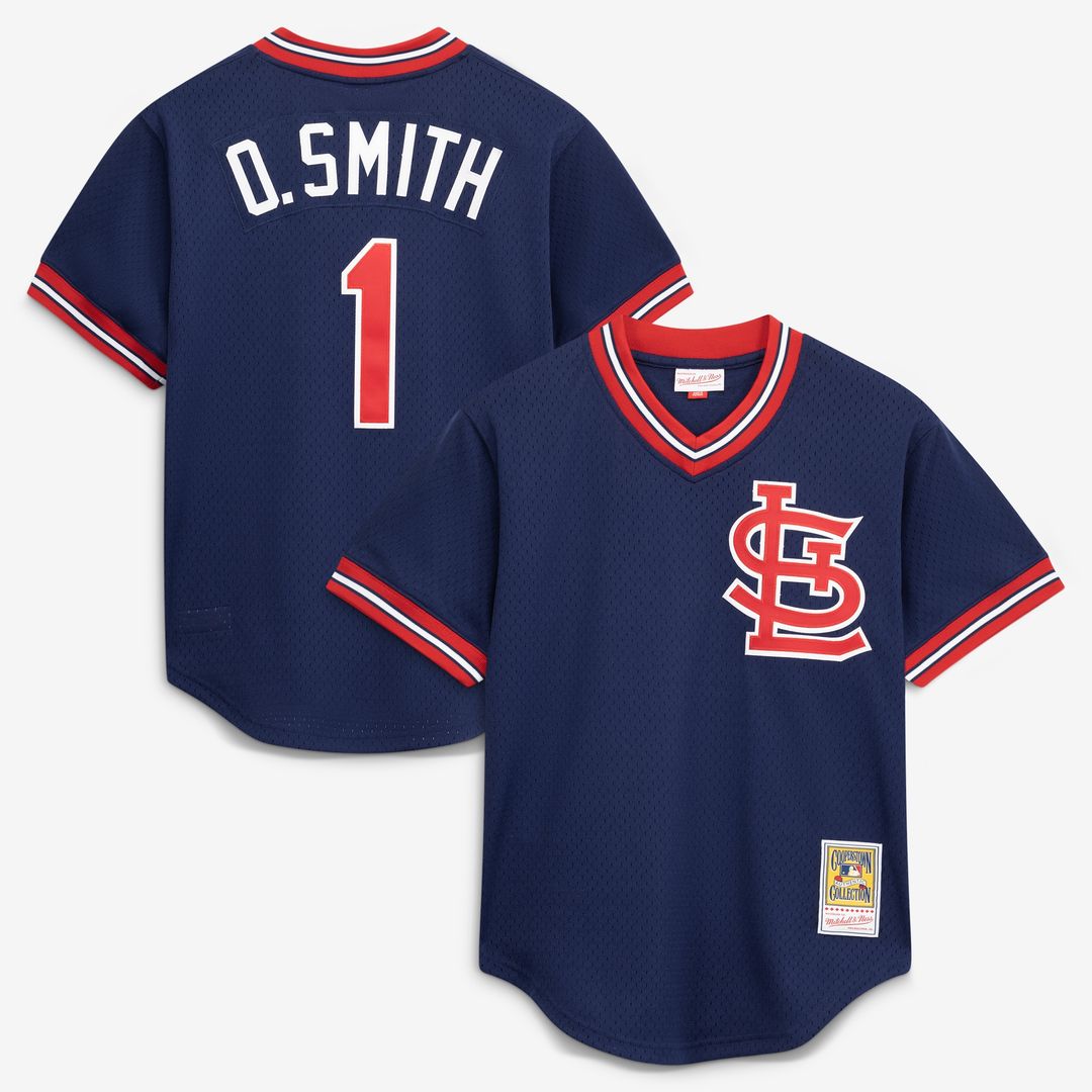 Ozzie Smith St. Louis Cardinals Mitchell & Ness Authentic Batting Practice Jersey - Scarlet