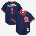 Ozzie Smith St. Louis Cardinals Mitchell & Ness Authentic Batting Practice Jersey - Navy
