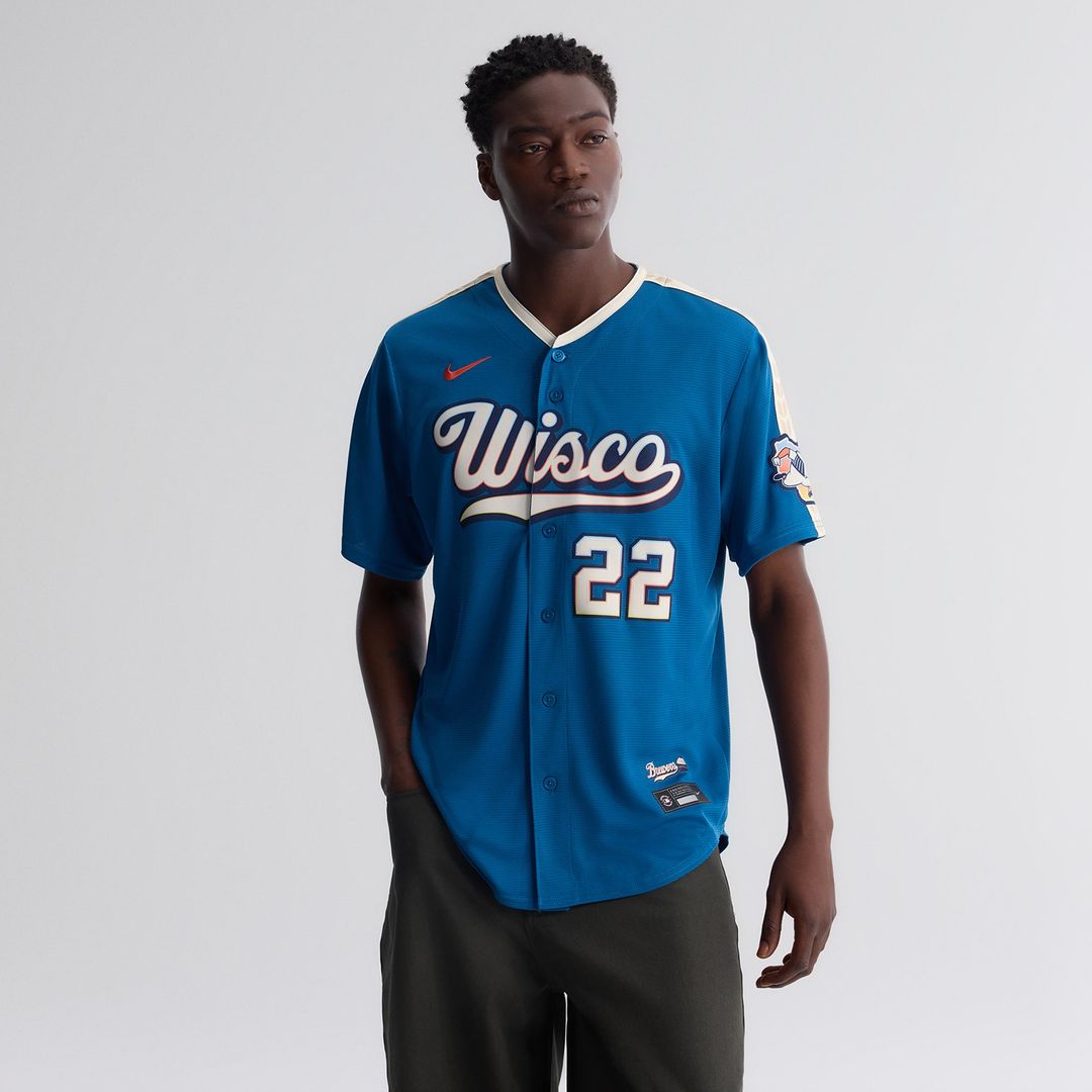 Christian Yelich Milwaukee Brewers Nike 2026 City Connect Stadium Jersey - Mineral Blue