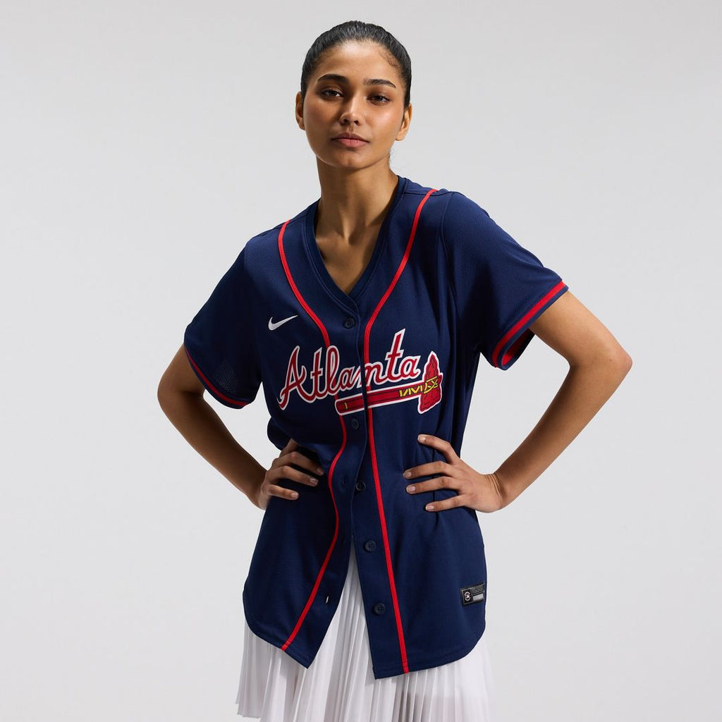 Ronald Acuña Jr. Atlanta Braves Nike Women's Alternate Limited Player Jersey – Navy