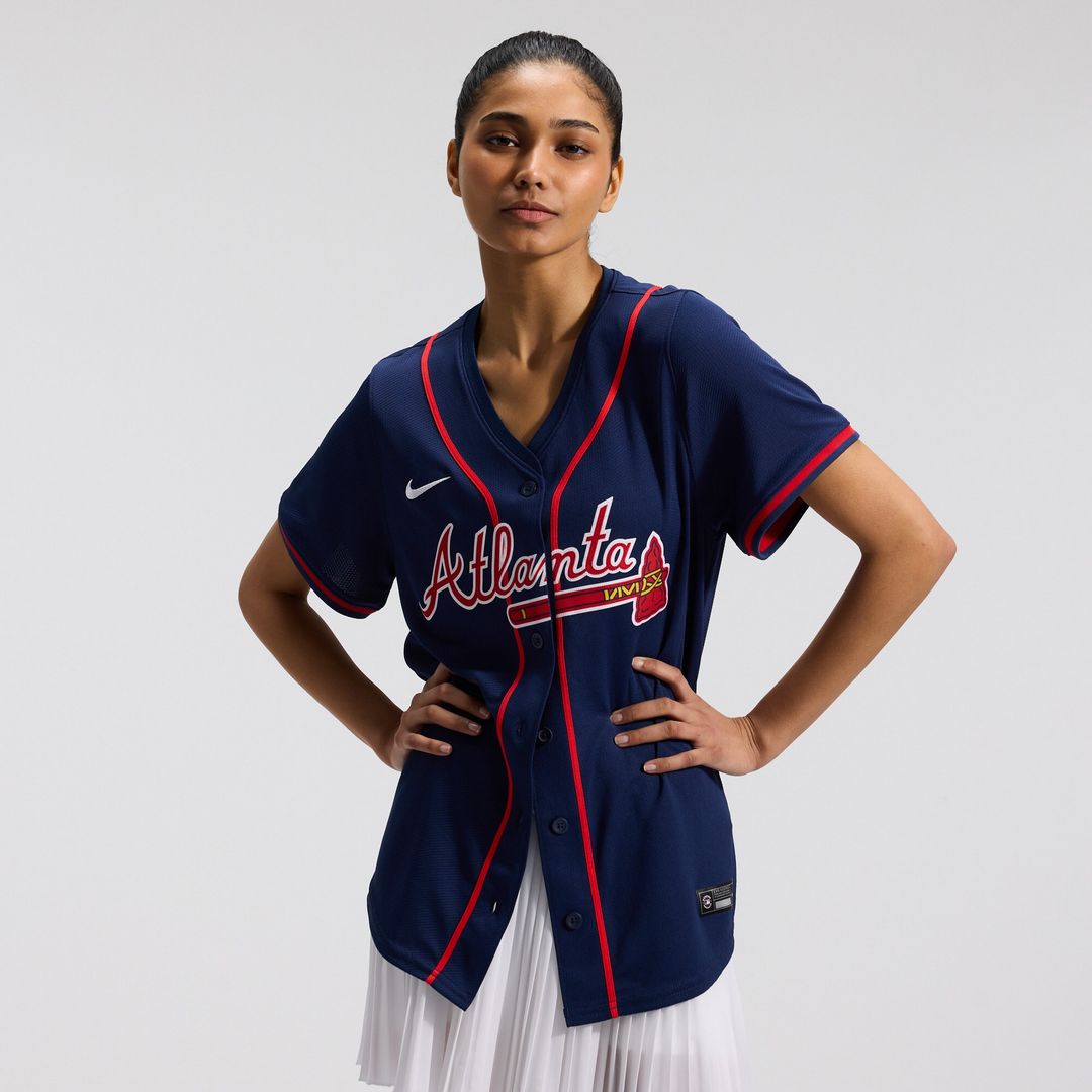Ronald Acuña Jr. Atlanta Braves Nike Women's Alternate Limited Player Jersey – Navy